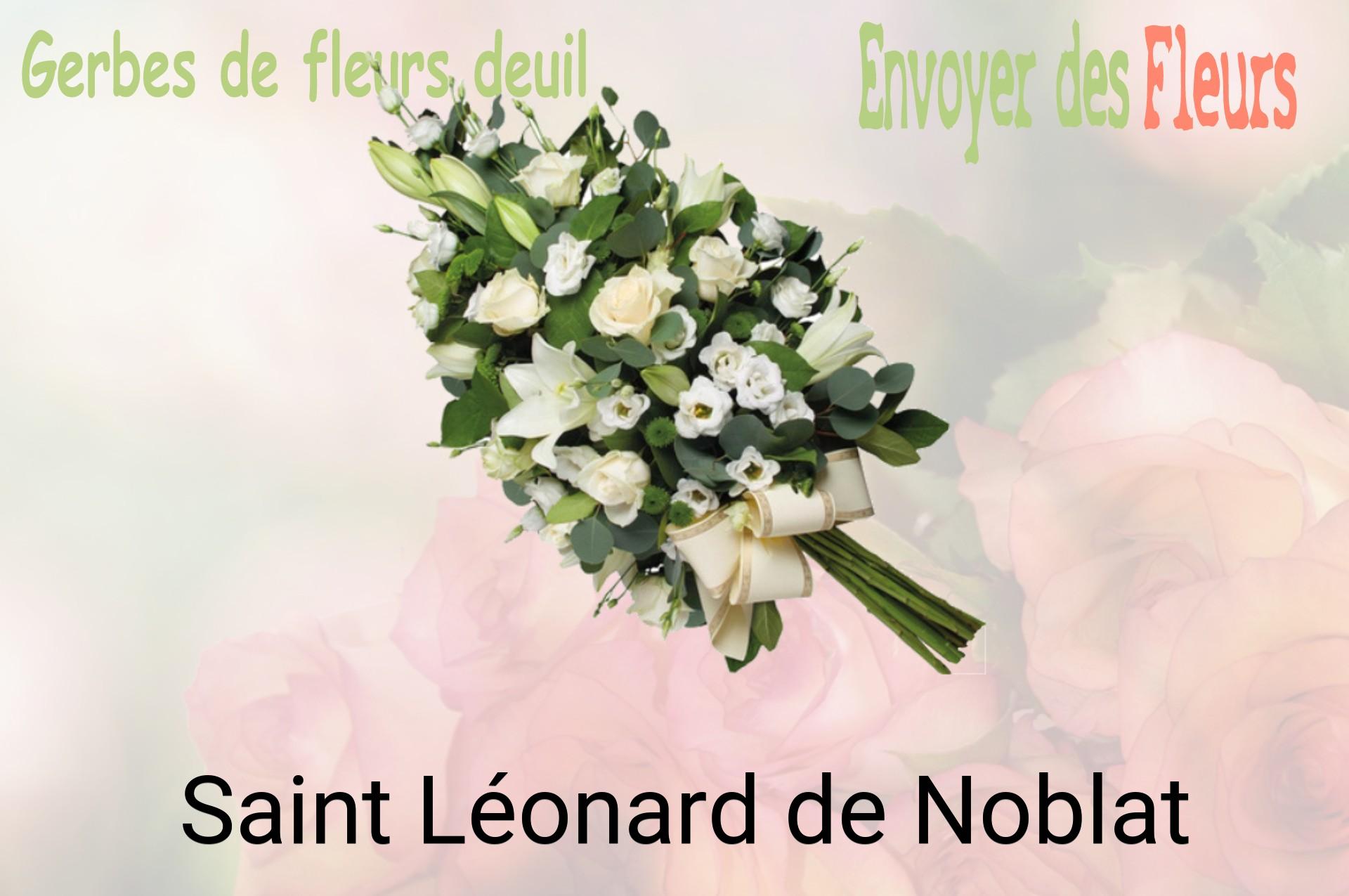 Gerbe de fleurs de deuil livrée à Saint-Léonard-de-Noblat